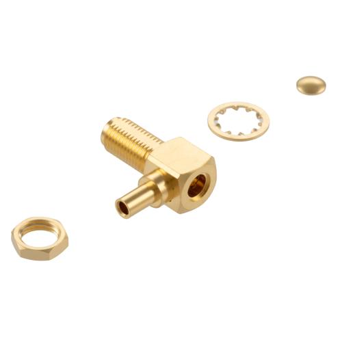 RA SMA Female Bulkhead Connector Solder Attachment for RG405, FM-SR086CU, FM-SR086TB, FM-SR086CUTN, FM-SR086TBJ Cable FMCN5450