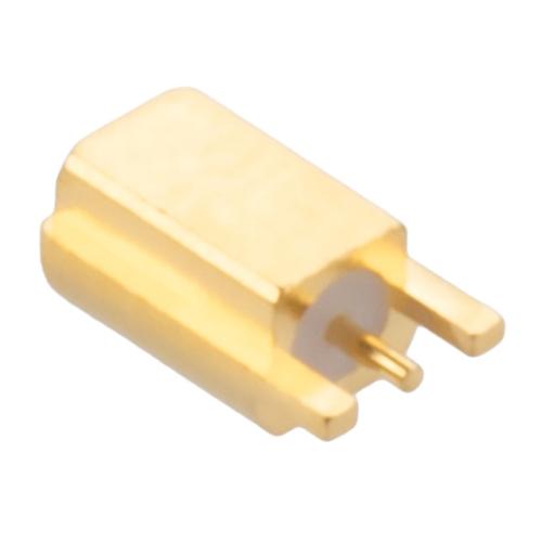 Mini SMP Male (Plug) Full Detent PCB Connector Edge Mount Attachment 0.02 Inches Diameter FMCN5493