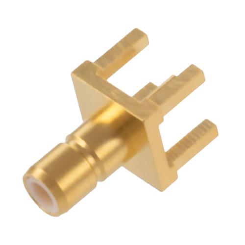 SMB Jack (Female) PCB Connector Thru Hole PCB Solder Attachment 0.2 Inches Hole Spacing FMCN5495