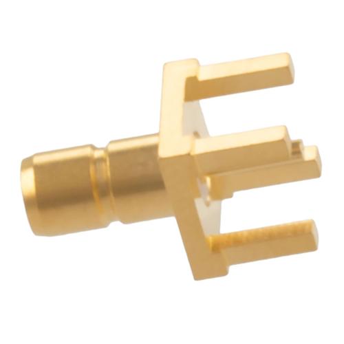 SMB Jack (Female) PCB Connector Thru Hole PCB Solder Attachment 0.2 Inches Hole Spacing FMCN5495