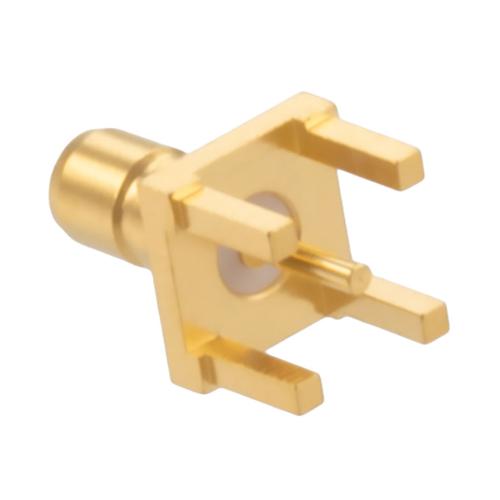 SMB Jack (Female) PCB Connector Thru Hole PCB Solder Attachment 0.2 Inches Hole Spacing FMCN5495