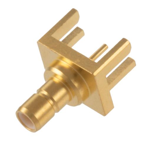 Mini SMP Jack (Female) Non-magnetic PCB Connector 0.068 Inch End Launch Solder Attachment 0.03 Inches Diameter FMCN5499