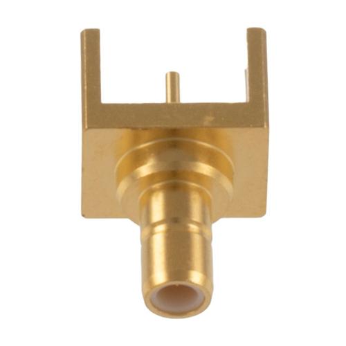 Mini SMP Jack (Female) Non-magnetic PCB Connector 0.068 Inch End Launch Solder Attachment 0.03 Inches Diameter FMCN5499