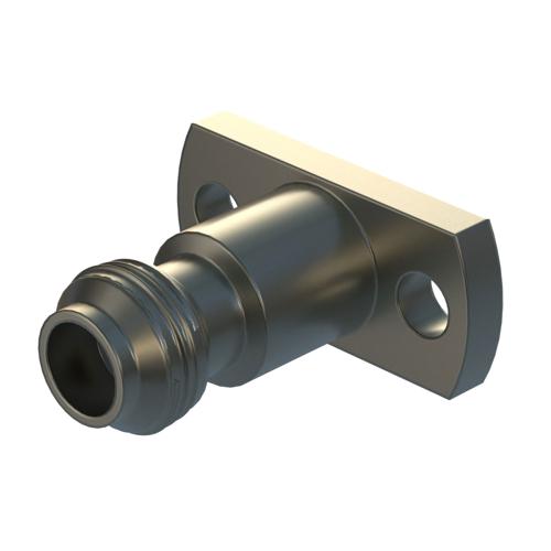 1.0mm Female Connector Field Replaceable 2 Hole Flange accepts 0.23mm (.009inch) pin, .28 inch Hole Spacing with Metal Contact Ring FMCN5519