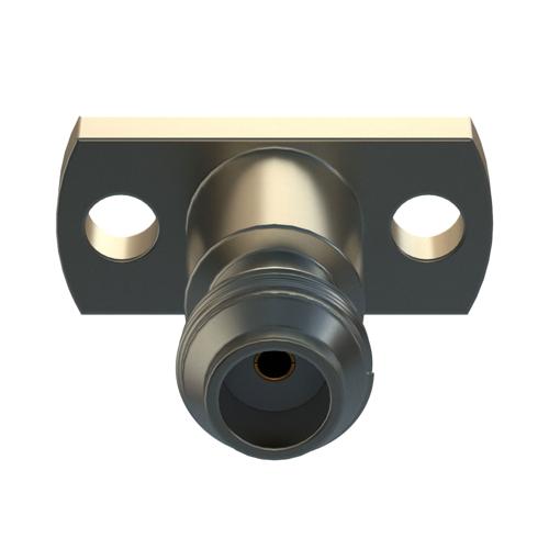 1.0mm Female Connector Field Replaceable 2 Hole Flange accepts 0.23mm (.009inch) pin, .28 inch Hole Spacing with Metal Contact Ring FMCN5519