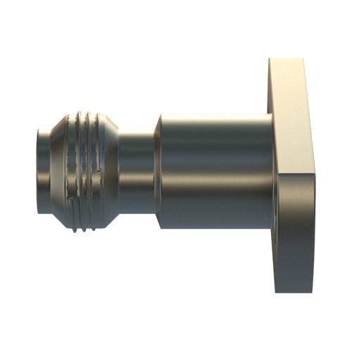1.0mm Female Connector Field Replaceable 2 Hole Flange accepts 0.23mm (.009inch) pin, .28 inch Hole Spacing with Metal Contact Ring FMCN5519