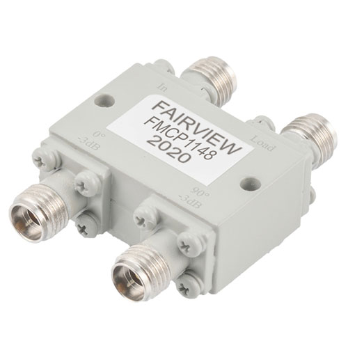 2.92mm 90 Degree Hybrid Coupler from 20 GHz to 40 GHz Rated to 20 Watts FMCP1148