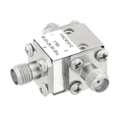 High Power Circulator SMA Female With 17 dB Isolation From 18 GHz to 26.5 GHz Rated to 50 Watts FMCR1012