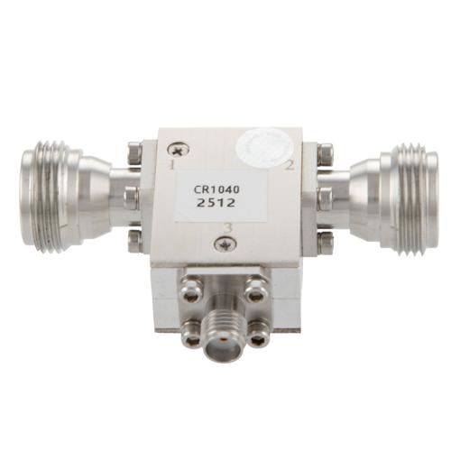 Circulator N Female and SMA Female with 19 dB Isolation from 4 to 8 GHz Rated to 80 Watts FMCR1040