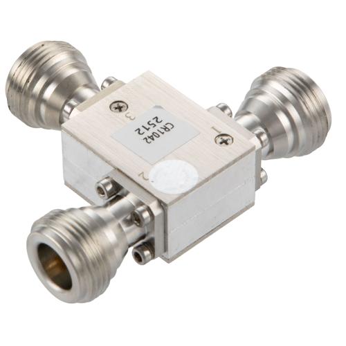 Circulator N Female with 18 dB Isolation from 4 to 8 GHz Rated to 80 Watts FMCR1042