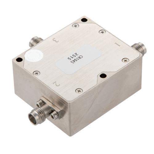 Circulator 2.4mm Female with 12 dB Isolation from 40 to 45 GHz Rated to 20 Watts FMCR1045