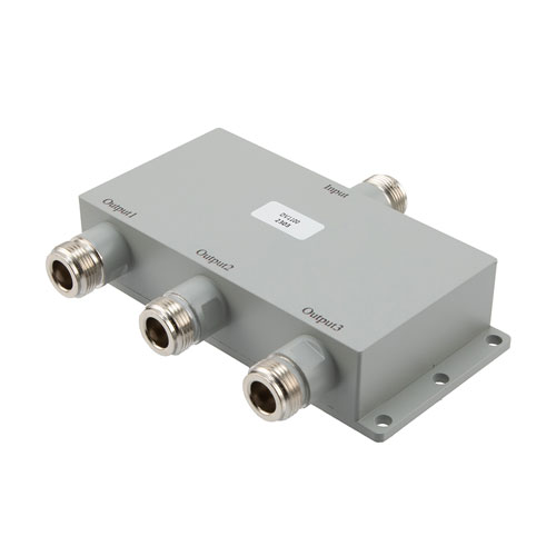 3 Way Power Divider N Connectors From 0.7 GHz to 2.7 GHz Rated at 30 Watts FMDV1100