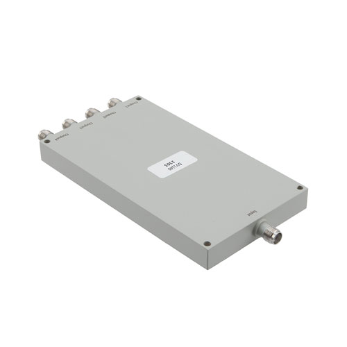 4 Way SMA Power Divider From 0.5 GHz to 6 GHz Rated at 30 Watts FMDV1140