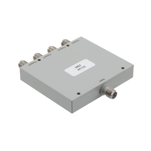 4 Way Power Divider SMA Connectors From 0.8 GHz to 2.5 GHz Rated at 30 Watts FMDV1144