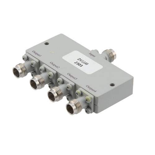 4 Way Power Divider 2.4mm Connectors From 25 GHz to 50 GHz Rated at 20 Watts FMDV1148