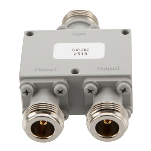 2 Way Power Divider N Interface from 2 GHz to 8 GHz Rated at 30 Watts FMDV1262