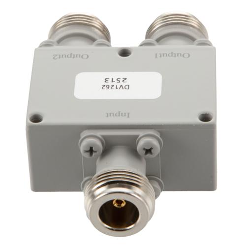 2 Way Power Divider N Interface from 2 GHz to 8 GHz Rated at 30 Watts FMDV1262