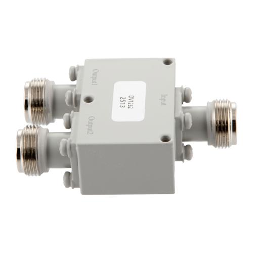 2 Way Power Divider N Interface from 2 GHz to 8 GHz Rated at 30 Watts FMDV1262