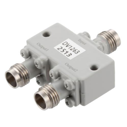 2 Way Power Divider 2.4mm Interface from 8 GHz to 54 GHz Rated at 20 Watts FMDV1263