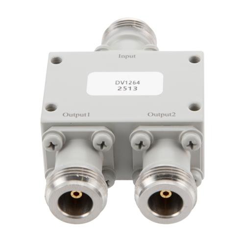 2 Way Power Divider N Interface from 6 GHz to 18 GHz Rated at 30 Watts FMDV1264