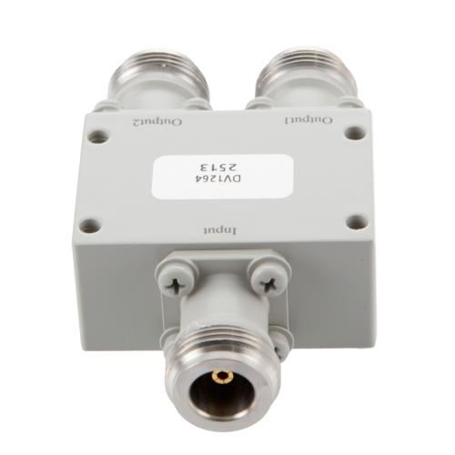 2 Way Power Divider N Interface from 6 GHz to 18 GHz Rated at 30 Watts FMDV1264
