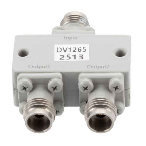 2 Way Power Divider 2.4mm Interface from 18 GHz to 55 GHz Rated at 20 Watts FMDV1265