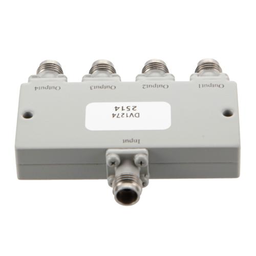 4 Way Power Divider 2.4mm Interface from 8 GHz to 54 GHz Rated at 20 Watts FMDV1274