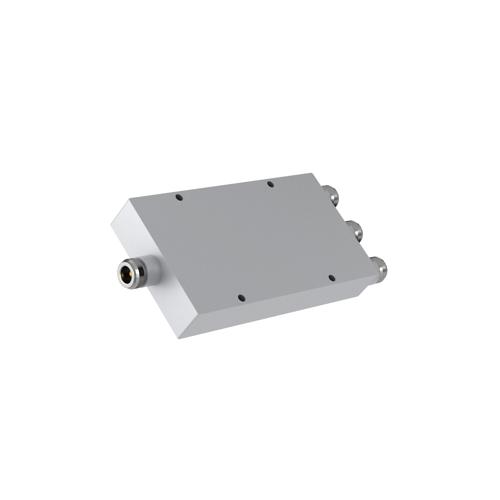 3-Way Low PIM RF Power Divider with N Female Connectors, 555 MHz to 6 GHz, 80 Watt Power Rating, IP65 Rated FMDV1288