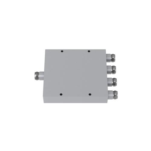 4-Way Low PIM RF Power Divider with N Female Connectors, 555 MHz to 6 GHz, 80 Watt Power Rating, IP65 Rated FMDV1290