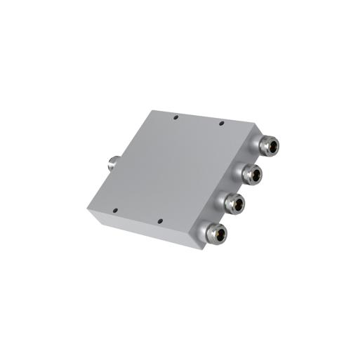 4-Way Low PIM RF Power Divider with N Female Connectors, 555 MHz to 6 GHz, 80 Watt Power Rating, IP65 Rated FMDV1290