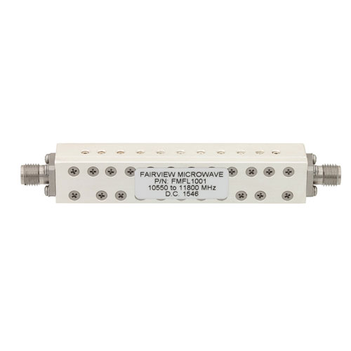 Bandpass Cavity Filter Operating From 10.55 GHz to 11.8 GHz With SMA Female Connectors FMFL1001