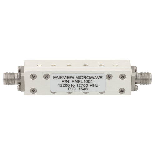 Bandpass Cavity Filter Operating From 12.2 GHz to 12.7 GHz With SMA Female Connectors FMFL1004