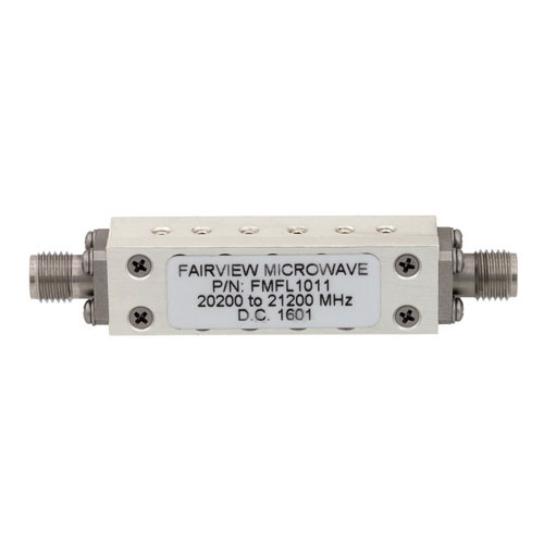 Bandpass Cavity Filter Operating From 20.2 GHz to 21.2 GHz With SMA Female Connectors FMFL1011