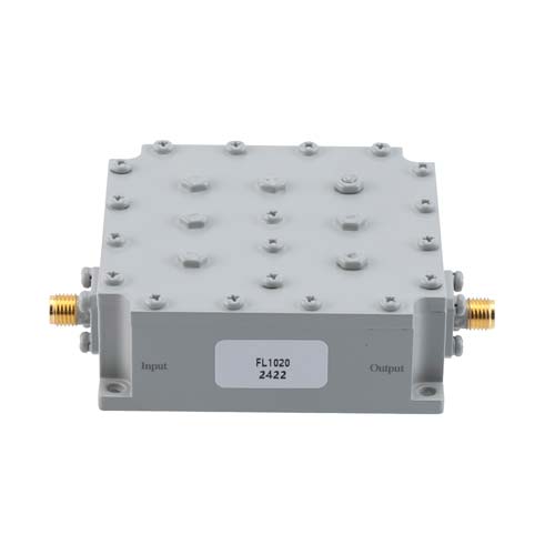 Bandpass Cavity Filter Operating from 2.4 GHz to 2.484 GHz with a 165 MHz Passband Bandwidth with SMA Female Connectors FMFL1020