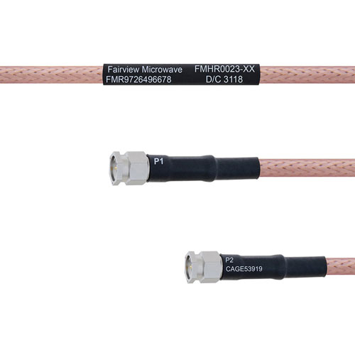 SMA Male to SMA Male MIL-DTL-17 Cable M17/60-RG142 Coax in 100 cm FMHR0023-100CM