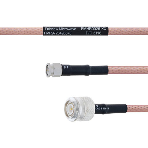 SMA Male to TNC Male MIL-DTL-17 Cable M17/60-RG142 Coax in 72 Inch FMHR0026-72