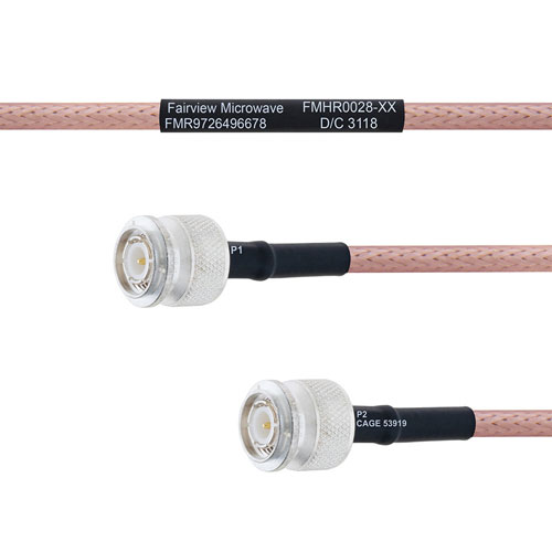TNC Male to TNC Male MIL-DTL-17 Cable M17/60-RG142 Coax in 100 cm FMHR0028-100CM