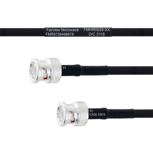 BNC Male to BNC Male MIL-DTL-17 Cable M17/84-RG223 Coax in 48 Inch FMHR0029-48