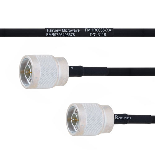 N Male to N Male MIL-DTL-17 Cable M17/84-RG223 Coax FMHR0036