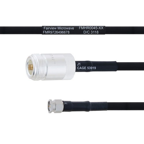 N Female to SMA Male MIL-DTL-17 Cable M17/84-RG223 Coax FMHR0045