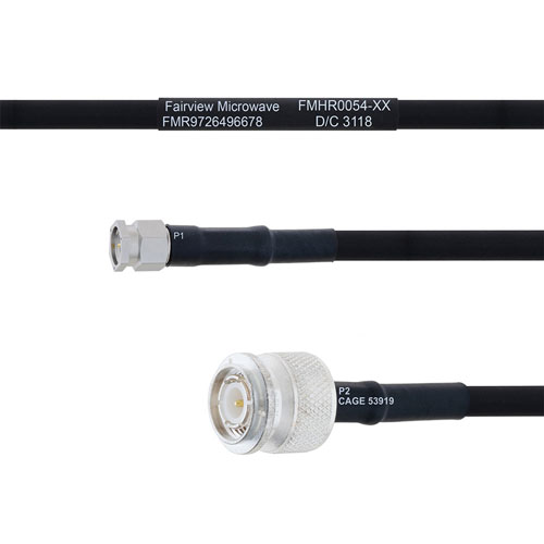 SMA Male to TNC Male MIL-DTL-17 Cable M17/84-RG223 Coax in 72 Inch FMHR0054-72