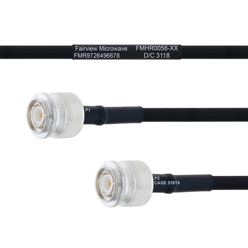 TNC Male to TNC Male MIL-DTL-17 Cable M17/84-RG223 Coax in 12 Inch FMHR0056-12