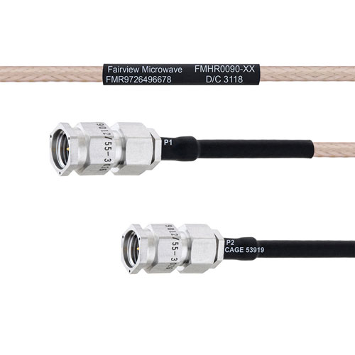 SMA Male to SMA Male MIL-DTL-17 Cable M17/113-RG316 Coax in 6 Inch FMHR0090-6