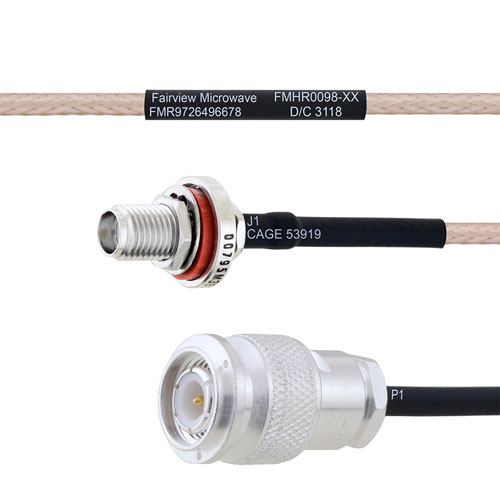 SMA Female Bulkhead to TNC Male MIL-DTL-17 Cable M17/113-RG316 Coax FMHR0098