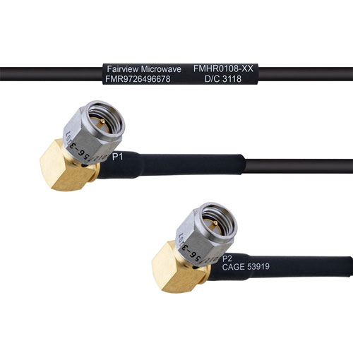 RA SMA Male to RA SMA Male MIL-DTL-17 Cable M17/119-RG174 Coax FMHR0108