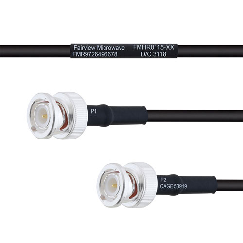 BNC Male to BNC Male MIL-DTL-17 Cable M17/183-00001 Coax in 100 cm FMHR0115-100CM