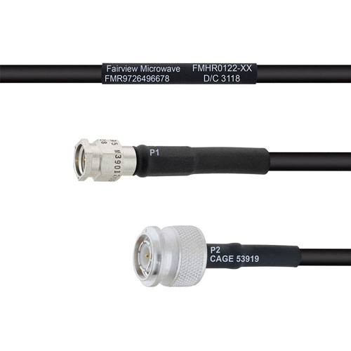 SMA Male to TNC Male MIL-DTL-17 Cable M17/183-00001 Coax in 48 Inch FMHR0122-48