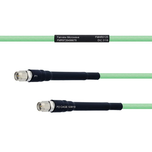 Temperature Conditioned Low Loss SMA Male to SMA Male Cable LL142 Coax in 300 cm FMHR0125-300CM