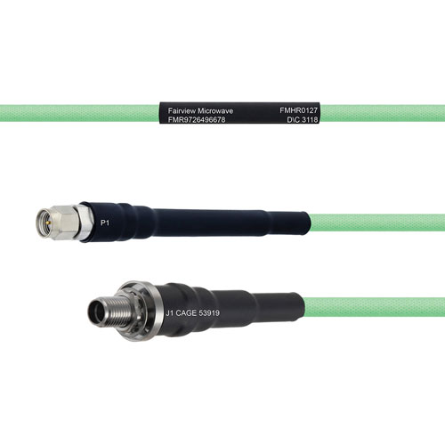 Temperature Conditioned Low Loss SMA Male to SMA Female Bulkhead Cable LL142 Coax FMHR0127