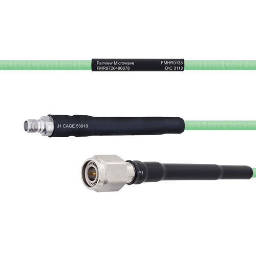 Temperature Conditioned Low Loss SMA Female to TNC Male Cable LL142 Coax in 36 Inch FMHR0138-36